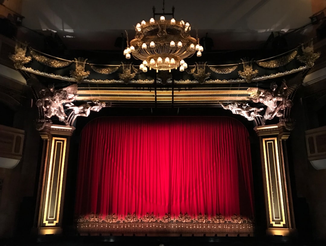 Theatre stage lighting equipment and production setup